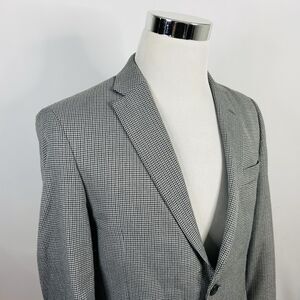 Tommy Hilfiger 40R Sport Coat Gray Houndstooth Two Button Double Vented